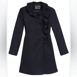 ROTHSCHILD $168 Big Ruffle Coat Jacket Size 16 Extra Large Black Girls